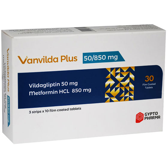 Vanvilda Plus 50/850mg 30 Film Coated Tablets