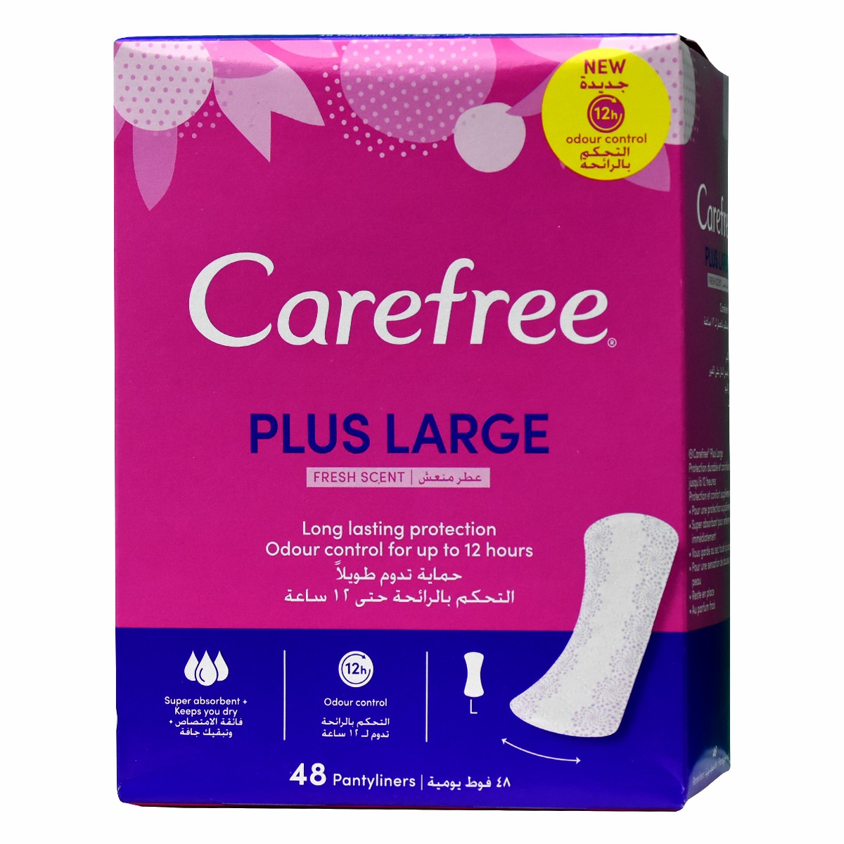 Carefree Plus Large Fresh PantyLiner 48pcs
