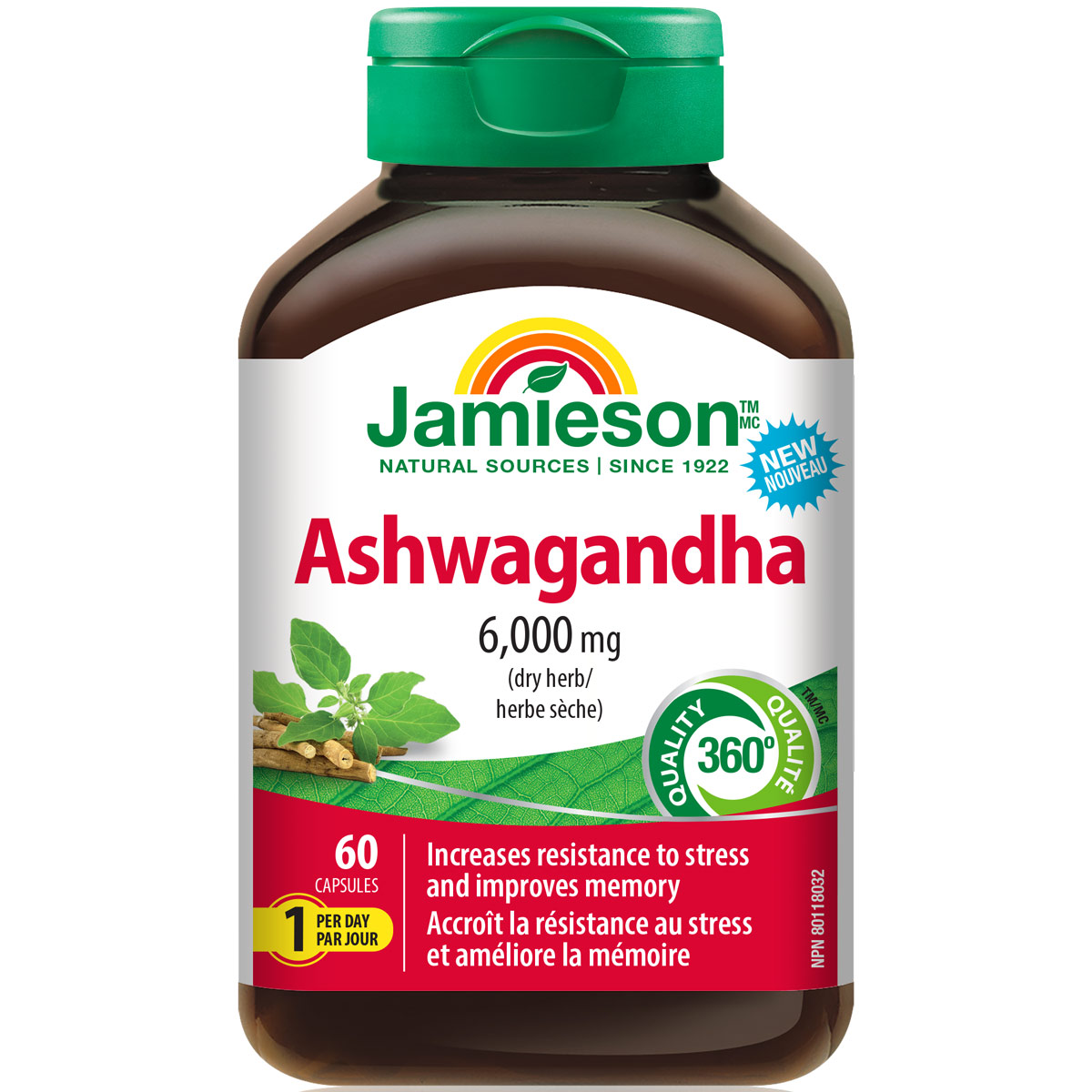 Jamieson Ashwagandha 6000 mg 60 Capsules