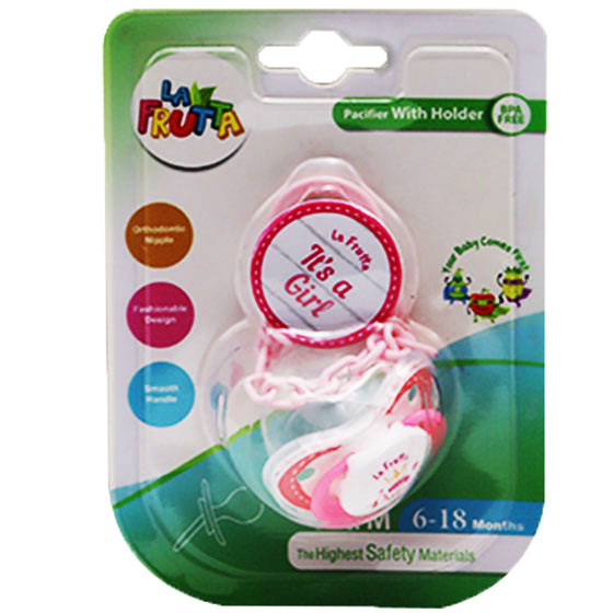 La Frutta Pacifier With Holder From (6-18 Months) Medium/22244