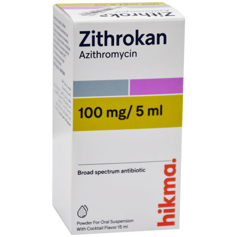 Zithrokan 100mg Suspension 15ml