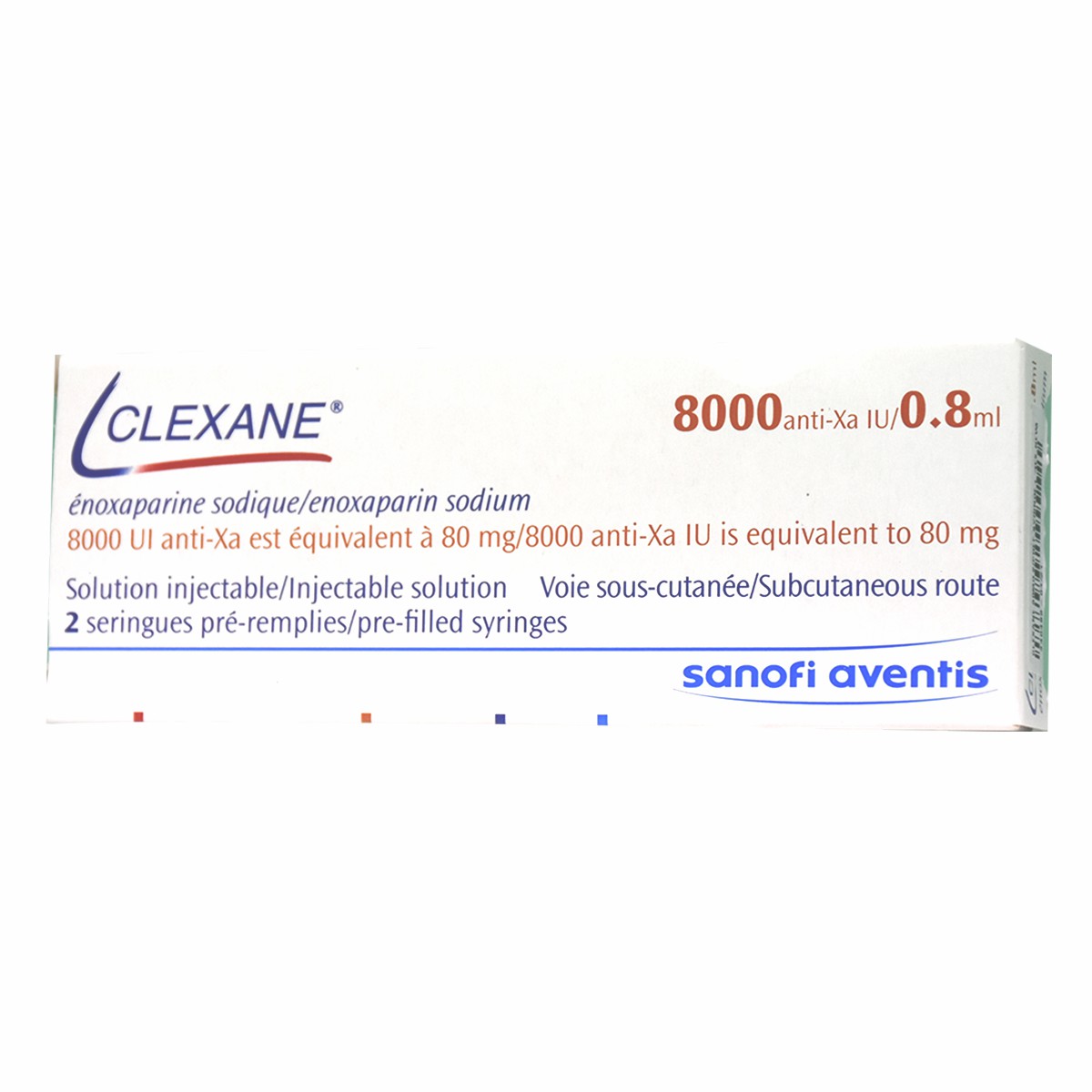 Clexane 80mg 2 Prefilled Syringe (Refrigerated)