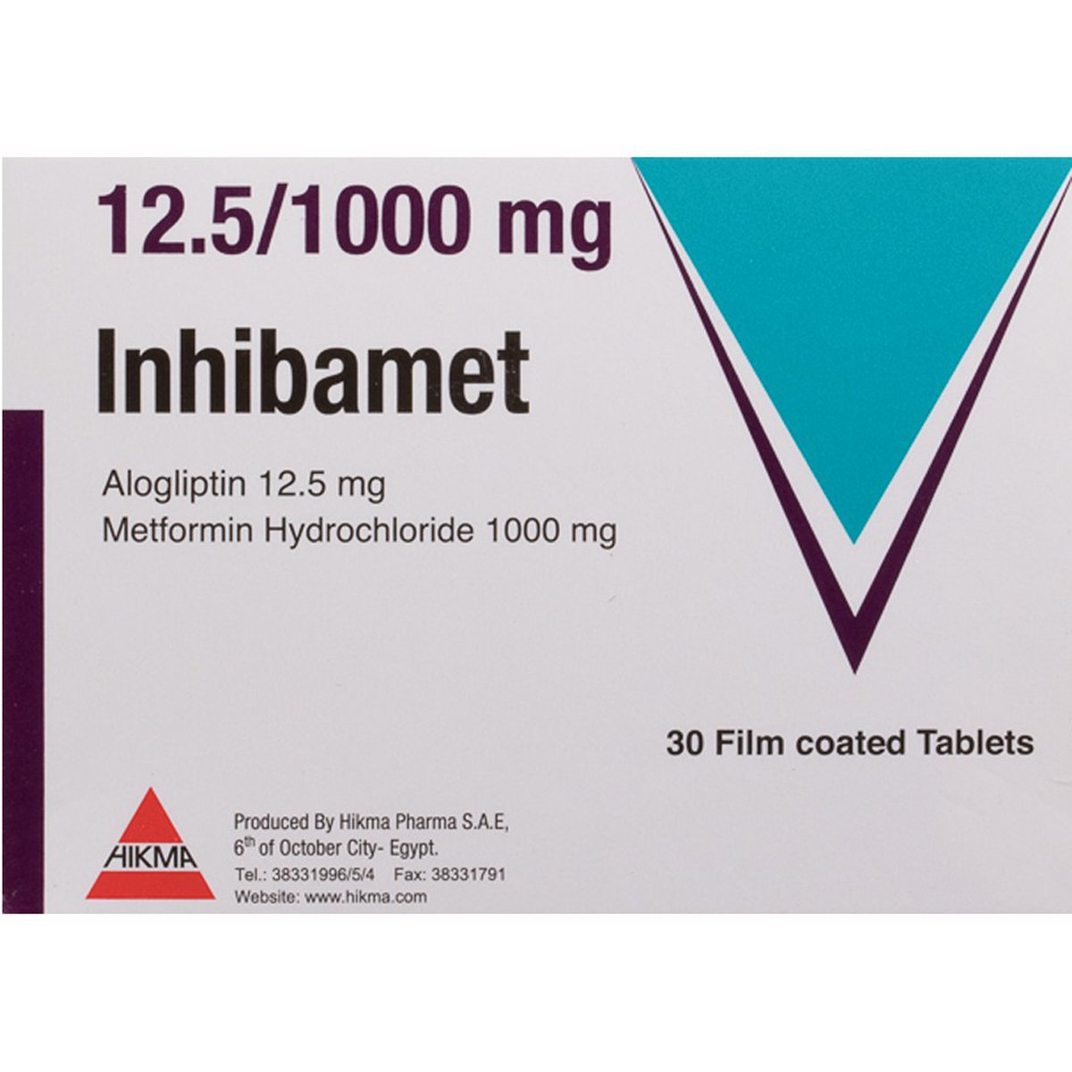 Inhaleribamet 12.5/1000mg 30 Film Coated Tablets