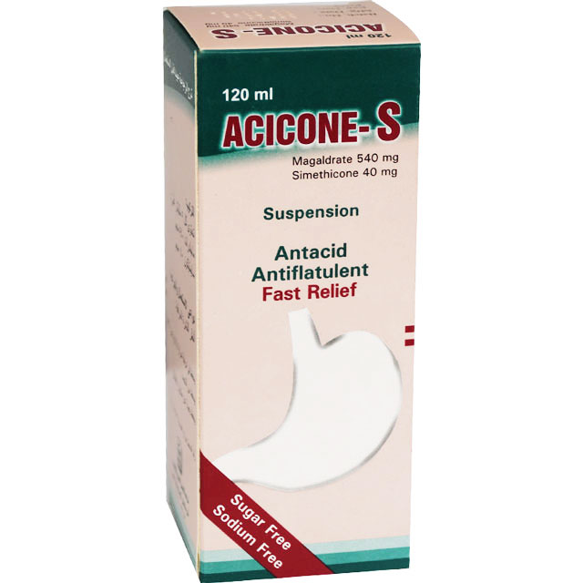 Acicone S (540+40)mg Suspension 120ml