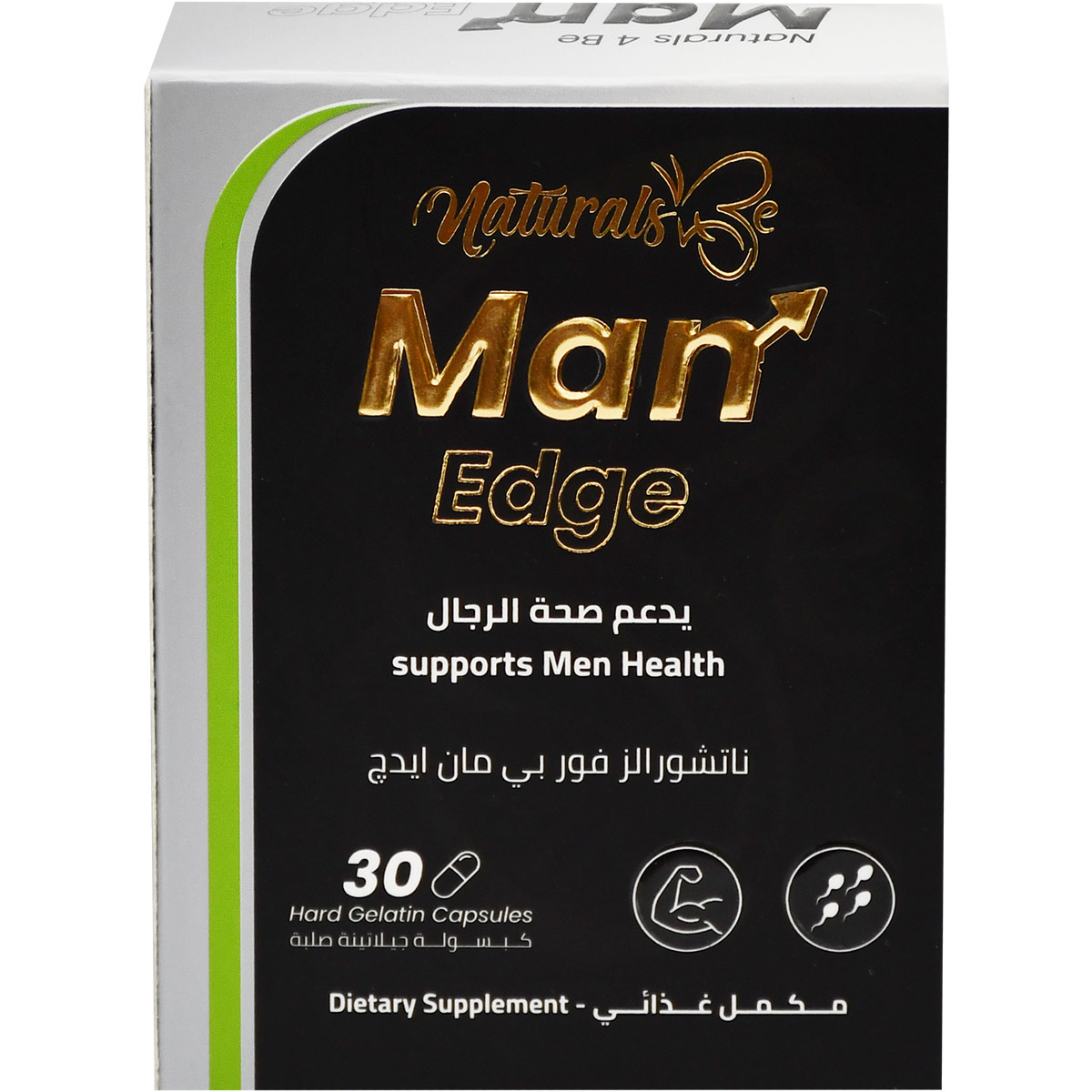 Naturals 4 Be Man Edge 30 Hard Gelatin Capsules