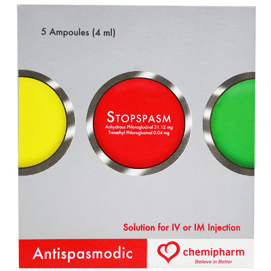Stopspasm 4ml Intravenous Or Intramuscular 5 Ampoule