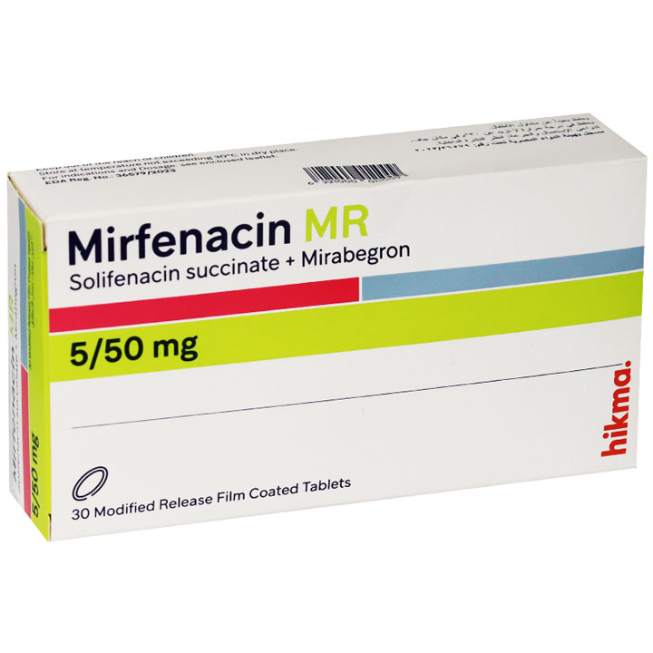Mirfenacin MR 5mg/50mg 30 Film Coated Tablets