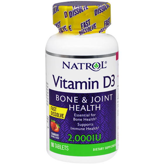 Natrol Vitamin D3 2000Iu Straberry Flavor 90/Tablets