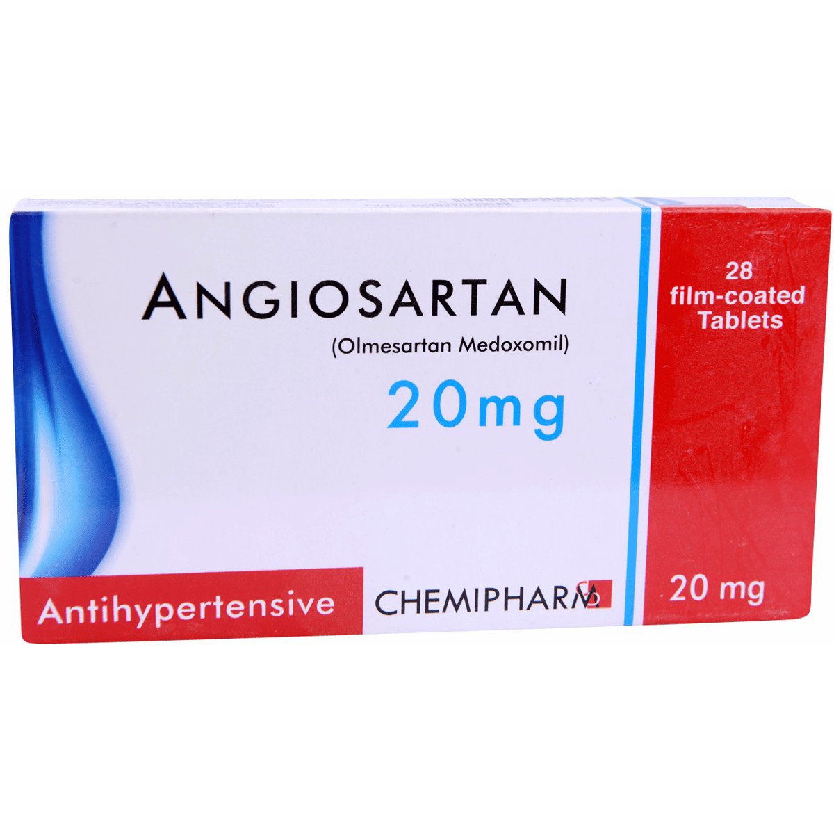 Angiosartan 20mg 28 Film Coated Tablets