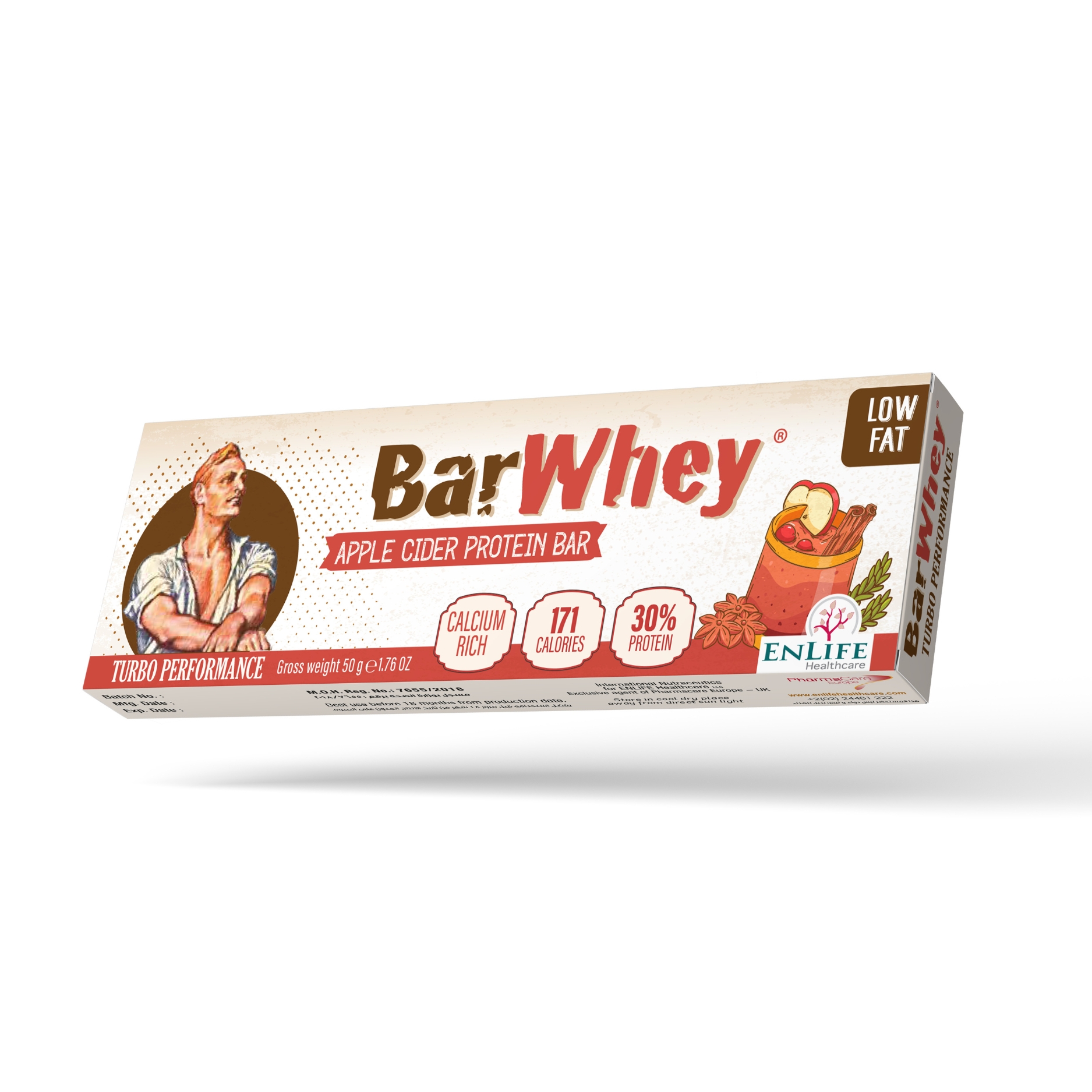 Bar Whey Apple Cider Protein Bar 50gm