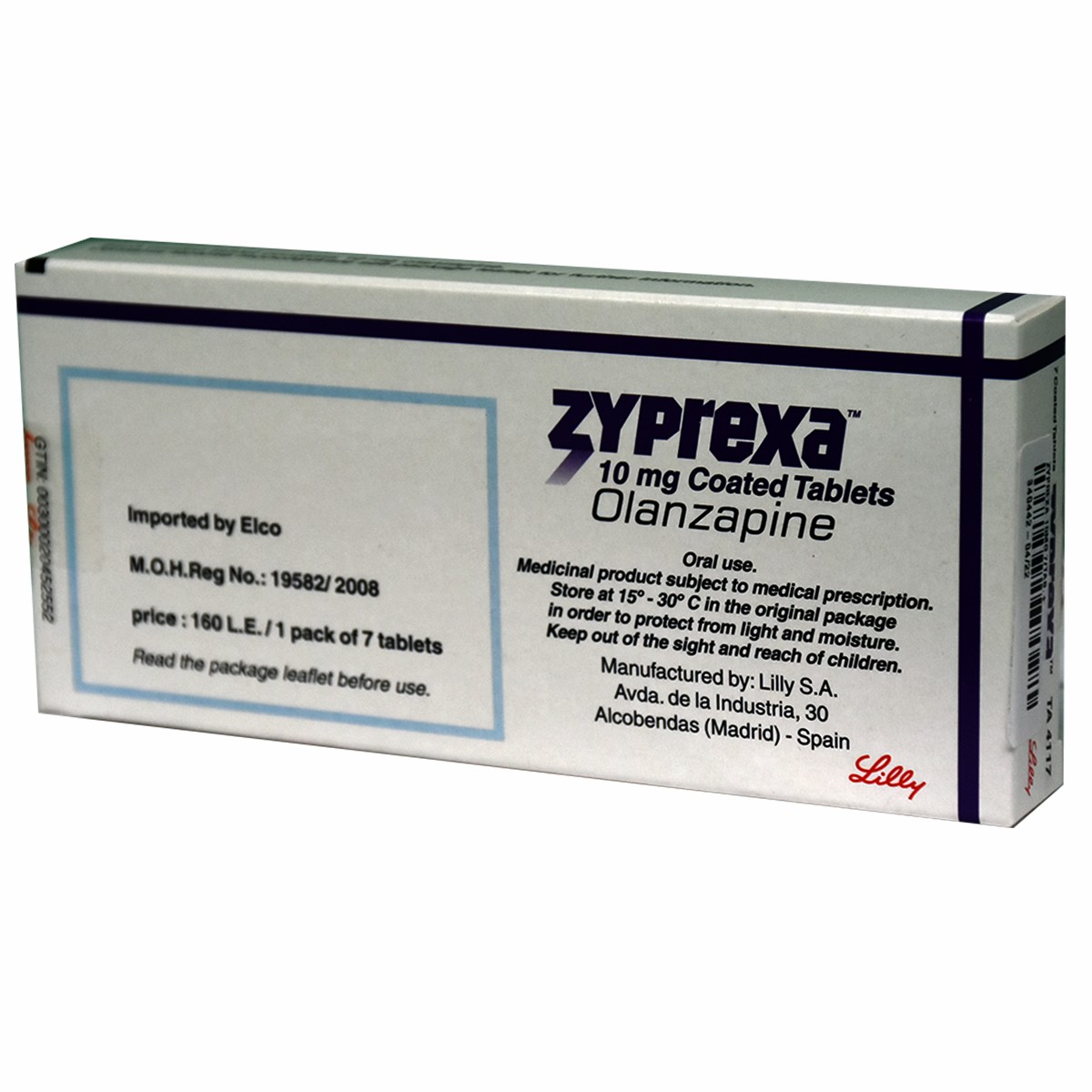 Zyprexa 10mg 7 Tablets