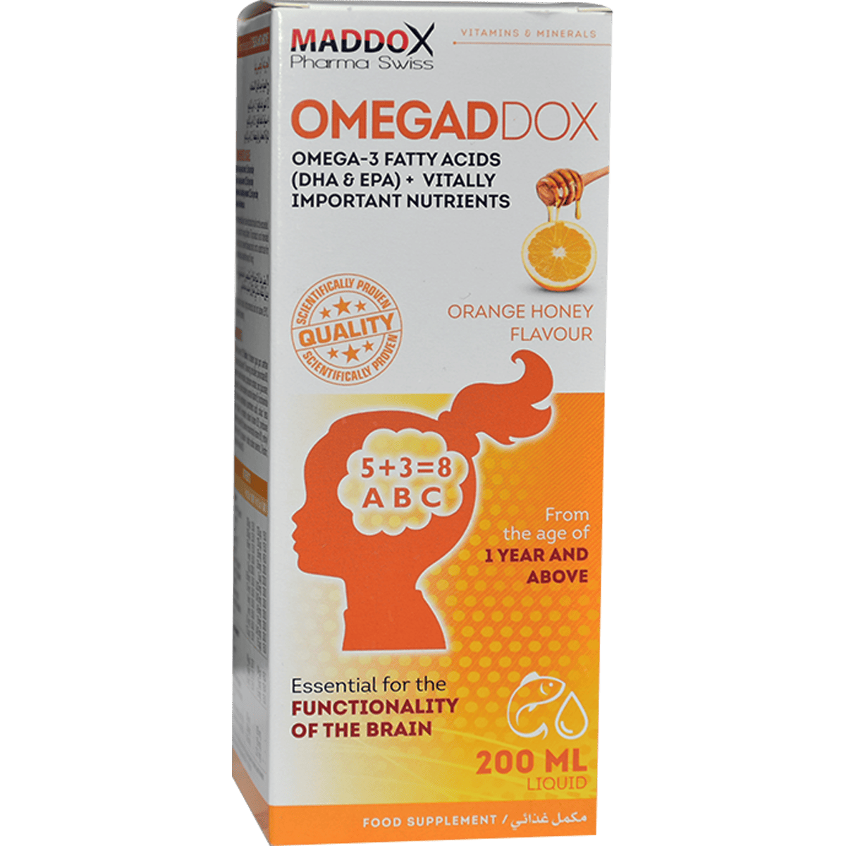 Omegaddox Orange Honey 200ml Syrup