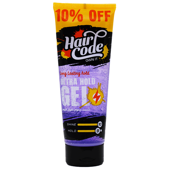 Hair Code Ultra Hold Purple Gel 250ml + 10% Discount (Offer Pack)