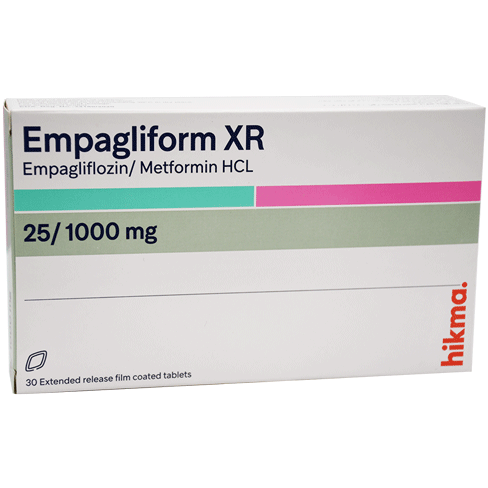 Empagliform Xr 25/1000mg 30 Extended Release Film Coated Tablet