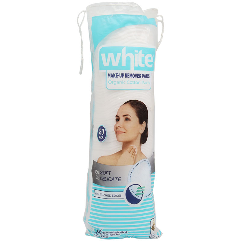 White Cotton Makeup Remover 80 Pieces