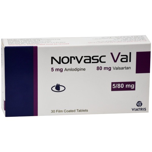 Norvasc Val 5mg/80mg 30 Film Coated Tablets