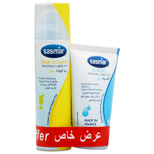 Sasmar Water Based Lubricant Pina Colada 60ml+50ml Free Gift (Offer Pack)