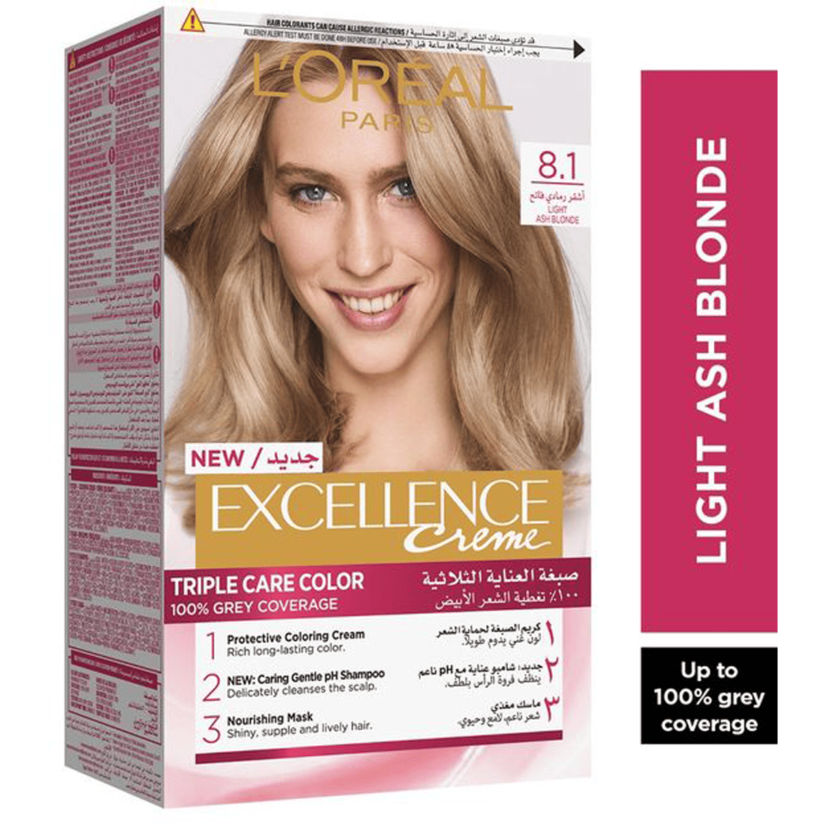 Loreal Excellence Cream/8.1 Light Ash Blonde