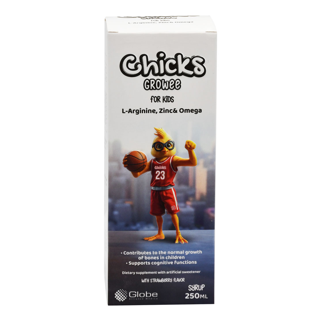Chicks Growee for Kids Strawberry Flavor Syrup 250ml