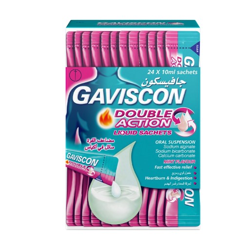 Gaviscon Liquid Mint Flavor 24 Sachets image number 0