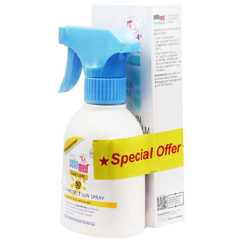 Sebamed ( After Sun Lotion 150ml + Baby Spray 200ml ) 1+50% (Offer Pack)