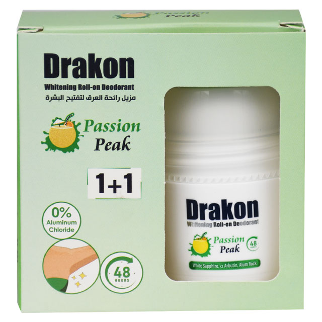 Drakon Whitening Passion Peak Deodorant Roll On 2X50ml (Offer Pack)