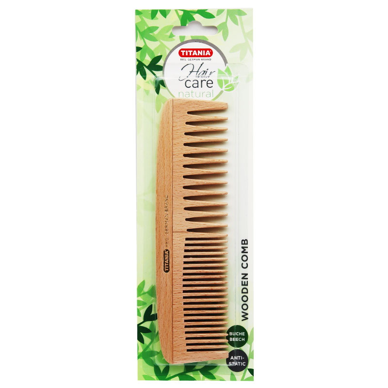 Titania Hair Care Natural Wooden Comb/1809/Wb