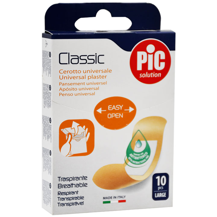 Plaster Pic Classic Large Anti Bacterial 10pcs
