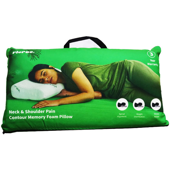 Ricrac Neck and Shoulder Pain Relief Pillow Gray