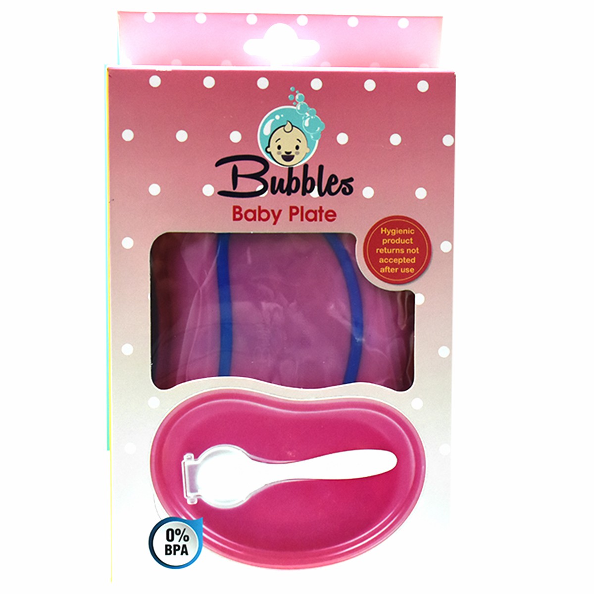 Bubbles Baby Plate Pink