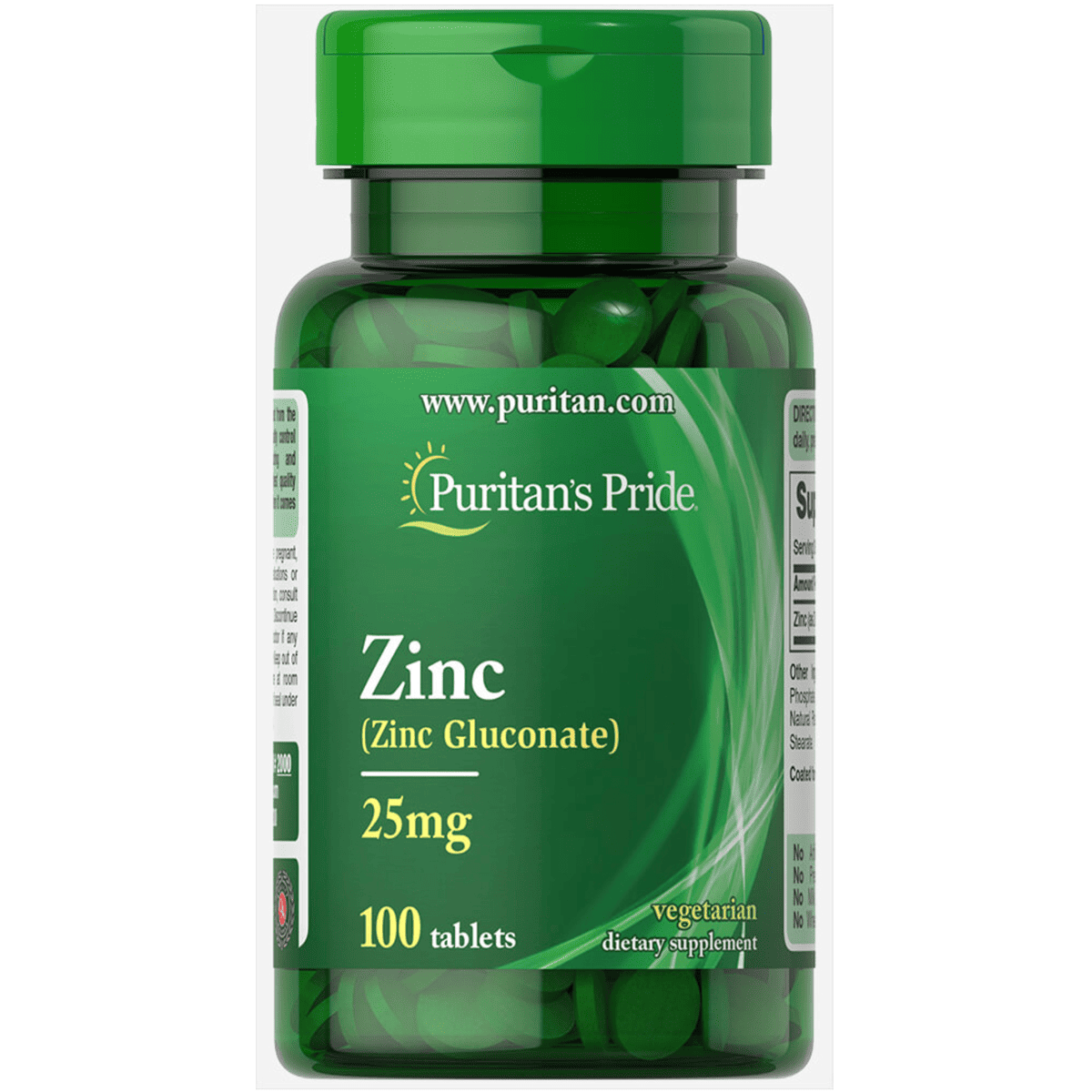 Puritan's Pride Zinc 25mg 100 Vegetable Tablet