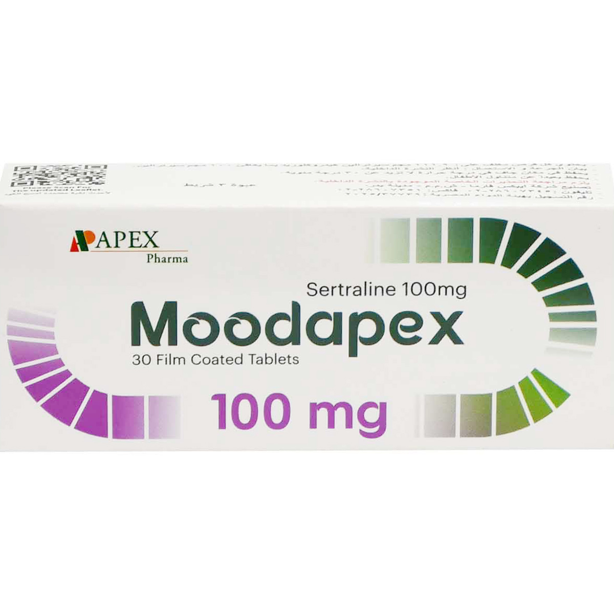 Moodapex 100 mg 30 Film Coated Tablets