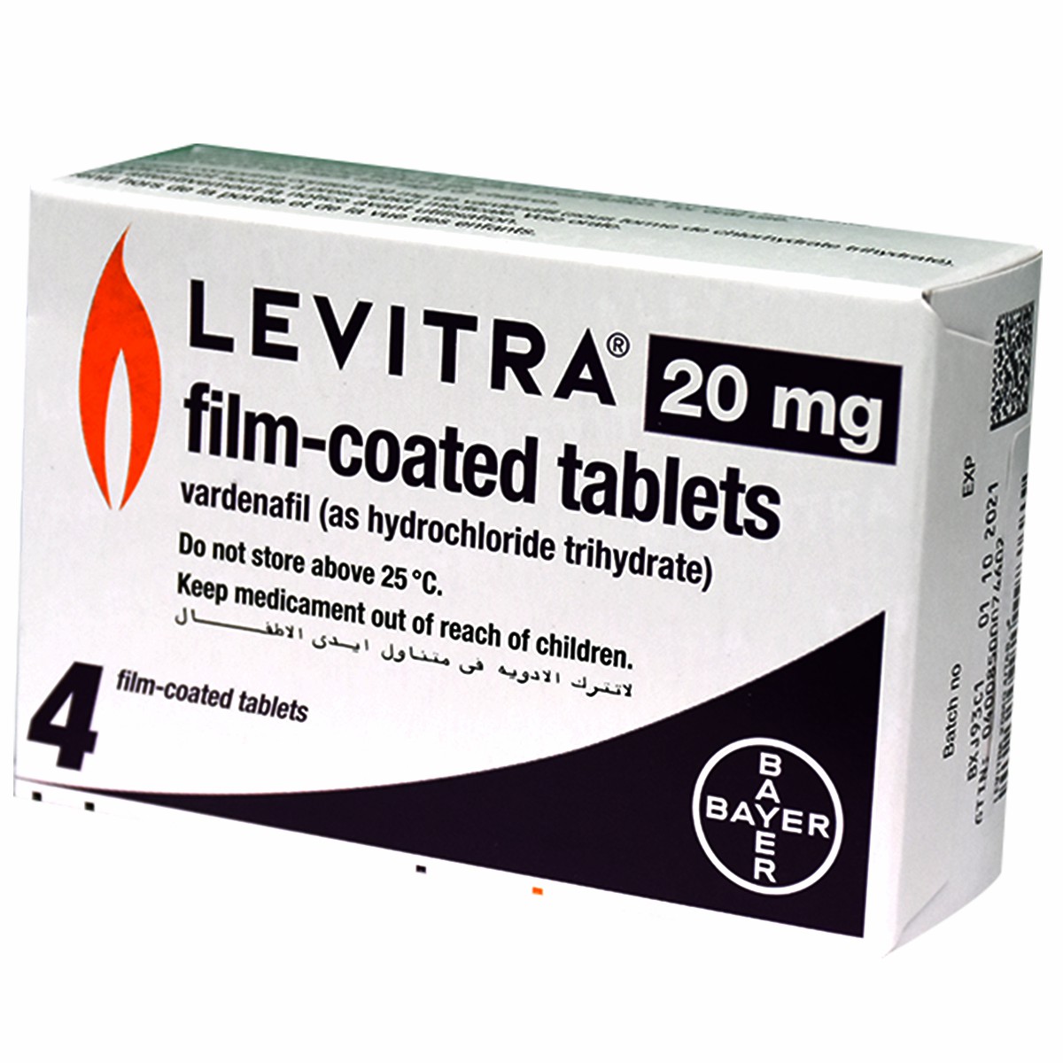 Levitra 20mg 4 Tablets