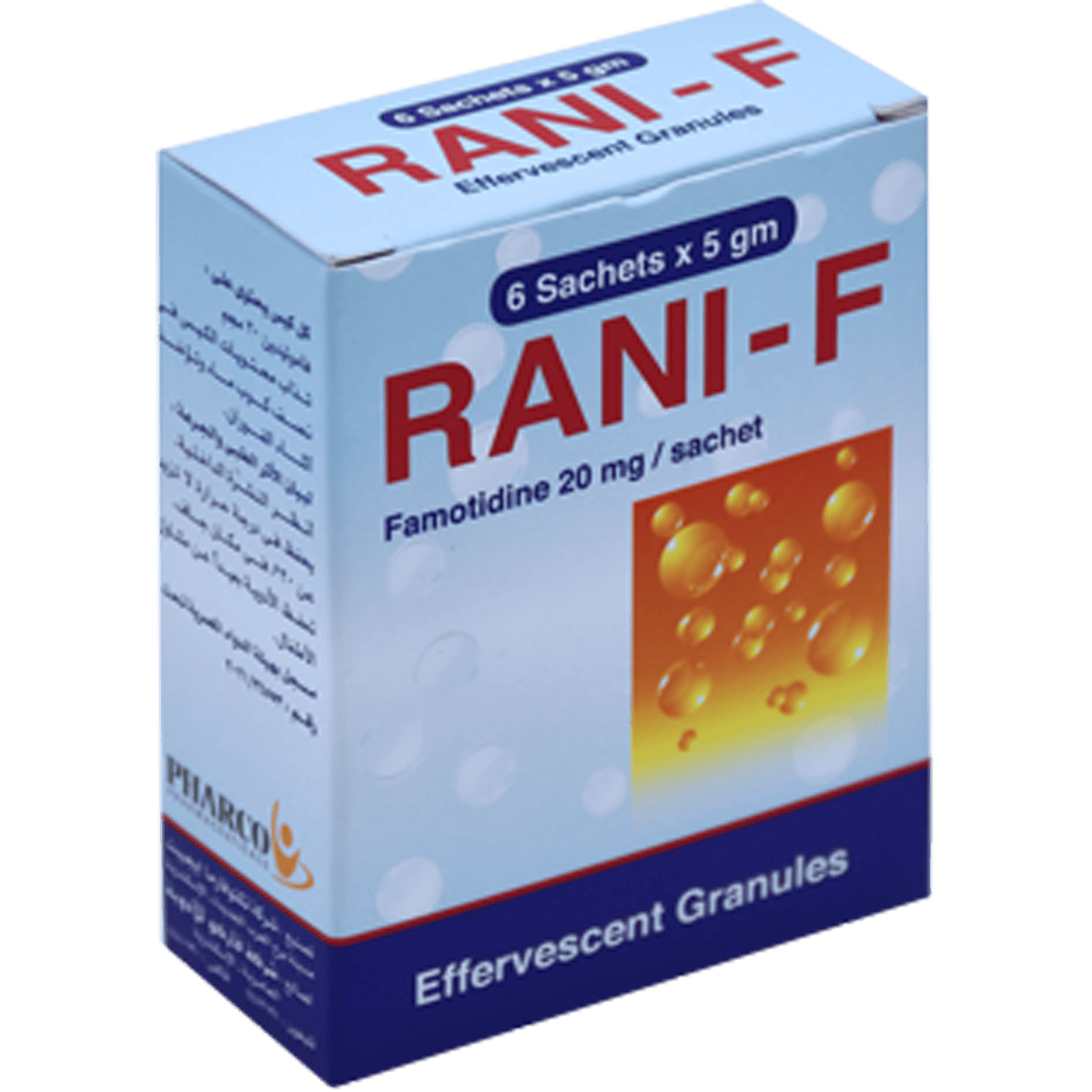 Rani-F 20mg 6 Effervescent Sachets