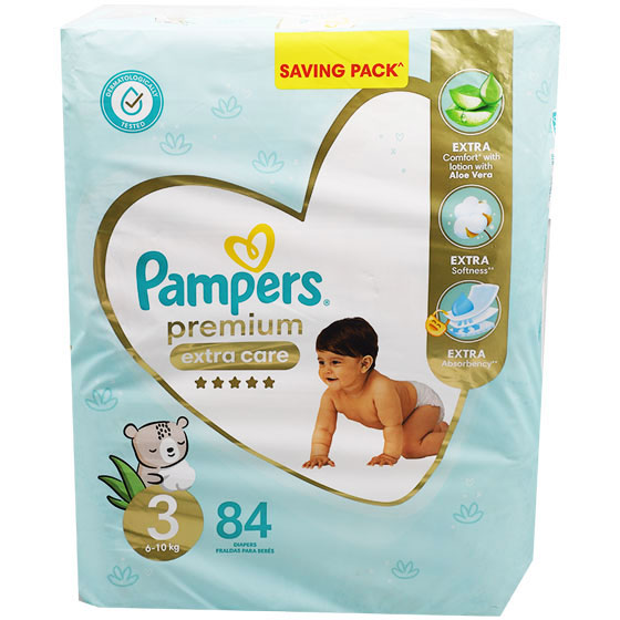 Pampers Premium Extra Care (3)(6-10kg) 84 Pieces