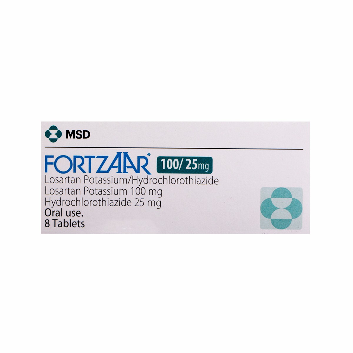 Fortzaar 100/25mg 8 Tablets