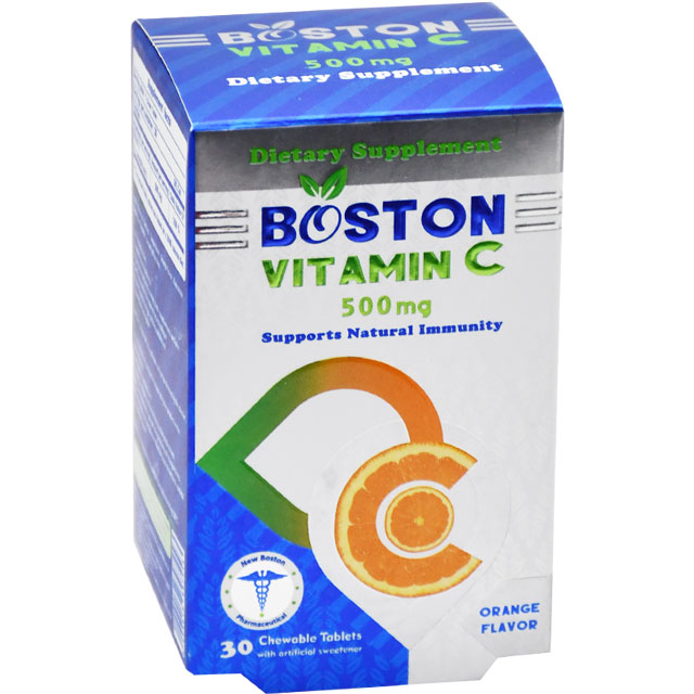 Boston Vitamin C 500mg 30 Chewable Tablets