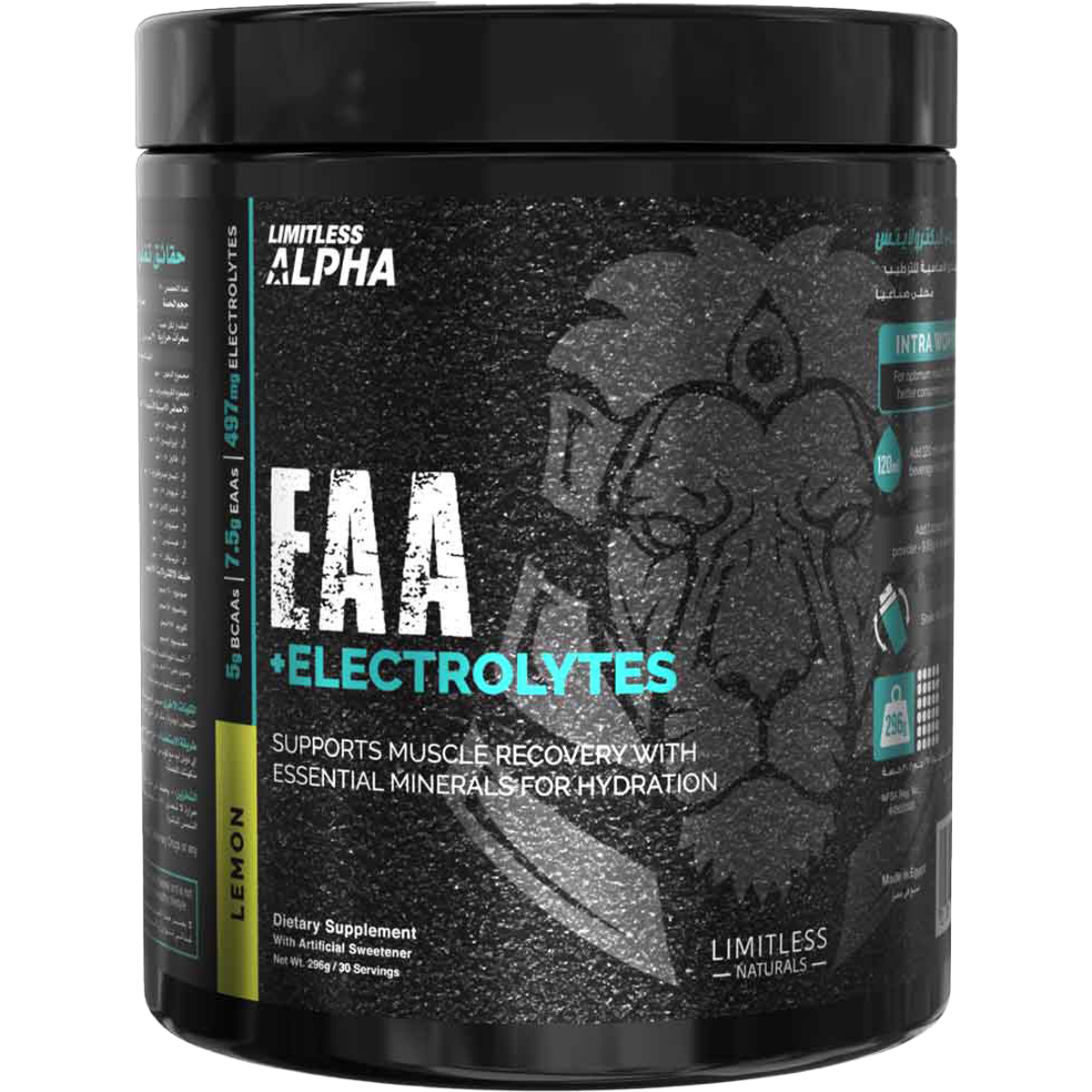 Limitless Alpha EAA + Electrolytes Lemon Flavor 296gm