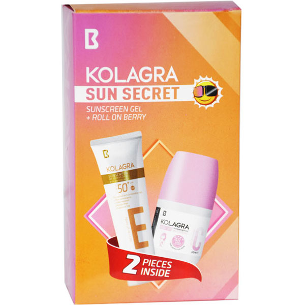 Kolagra Sun Screen Cream Gel 50gm+Roll On Berry 60ml (Offer Pack)