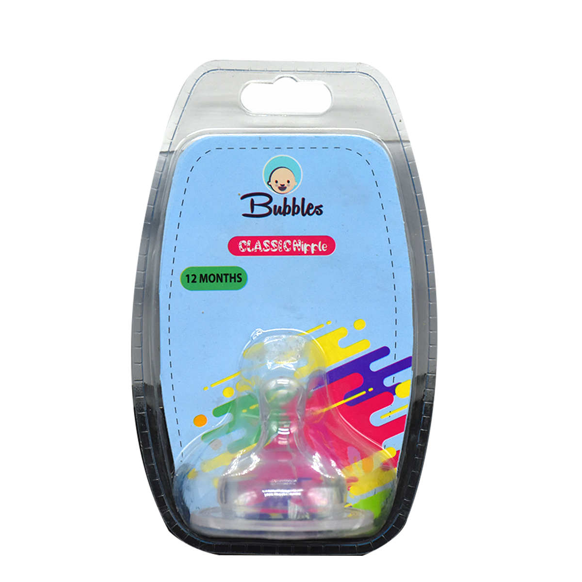 Bubbles Classic Nipple Silicone (12Months +) M