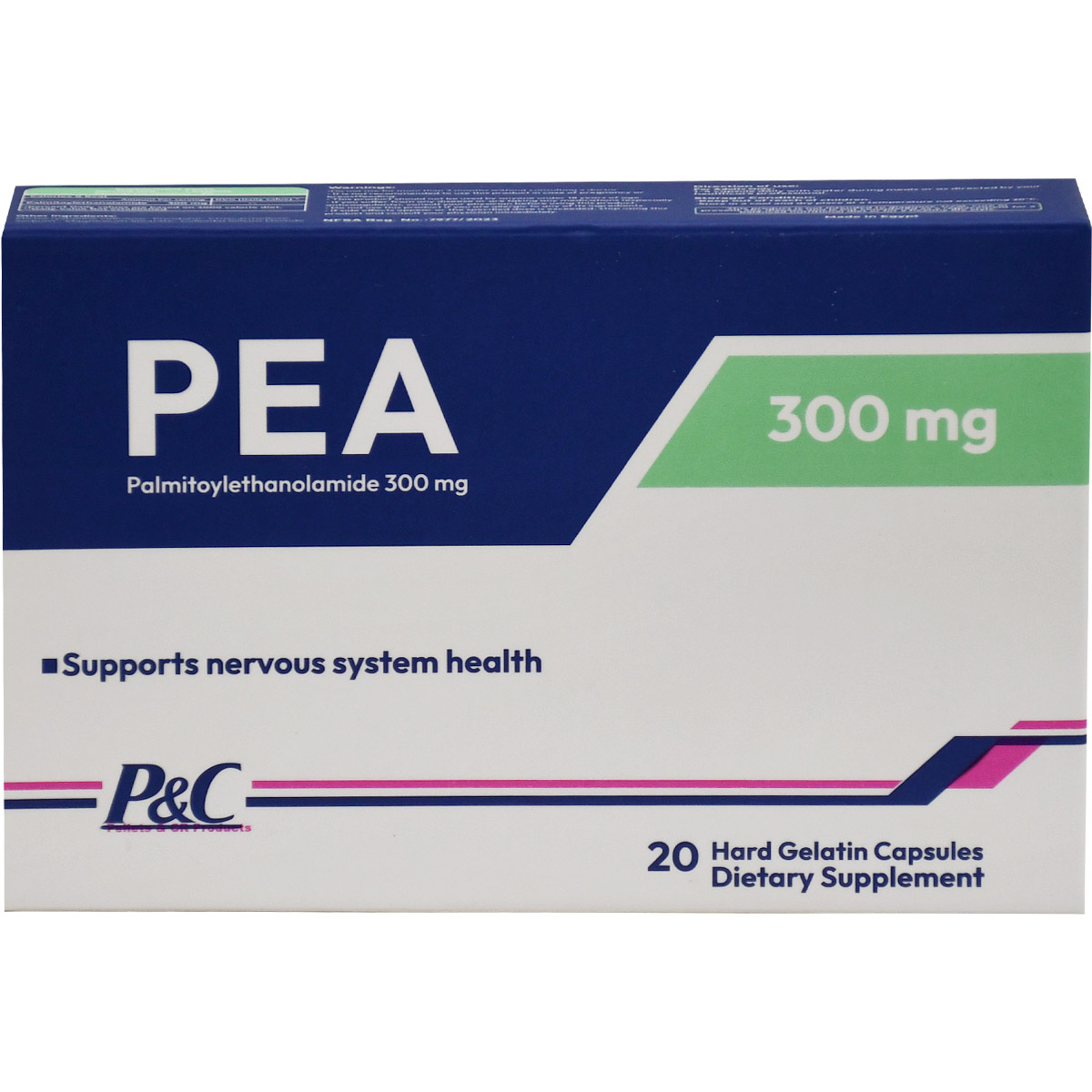 PEA 300 mg 20 Hard Gelatin Capsules