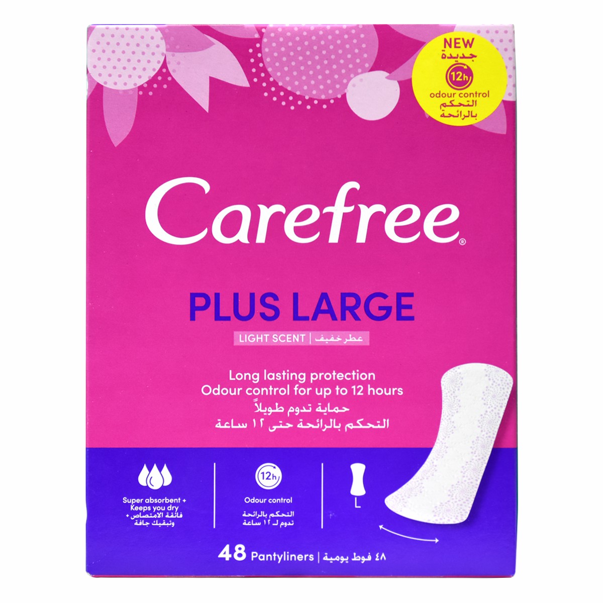 Carefree Plus Large3D L.Scent PantyLiner48pcs