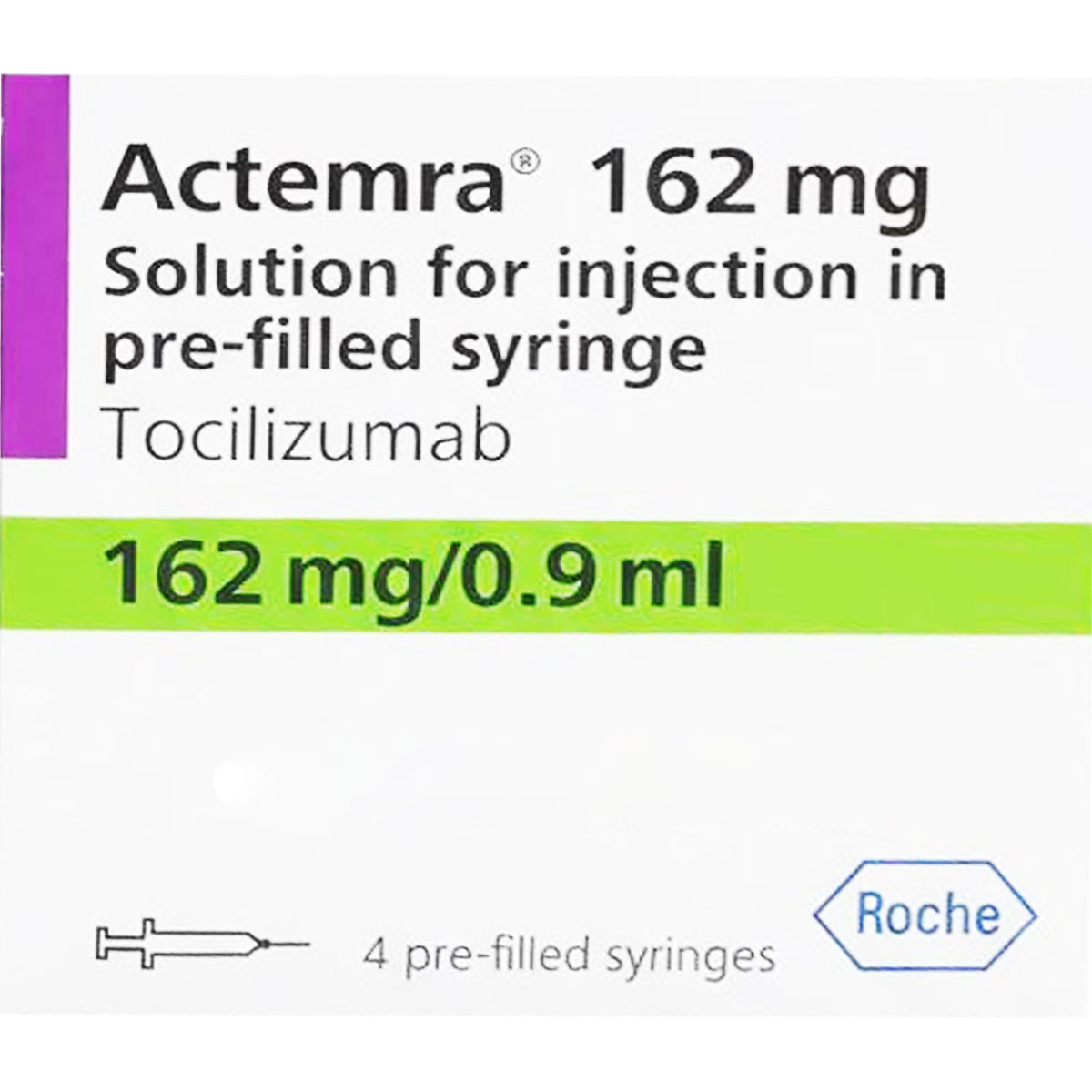 Actemra 162mg/0.9ml 4 Pre Filled Syringes (Refrigerated)