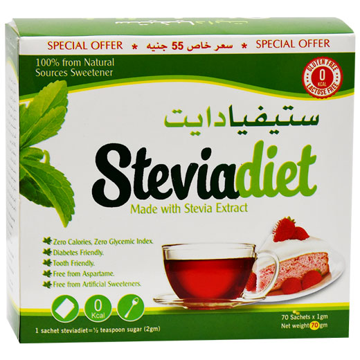 Stevia Diet No Calorie Sweetener 70 Sachet (Offer Pack)