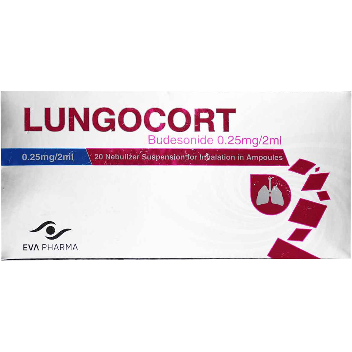 Lungocort (Nebulizer Suspension for Inhalation) 0.25 mg/2 ml 20 Ampoules