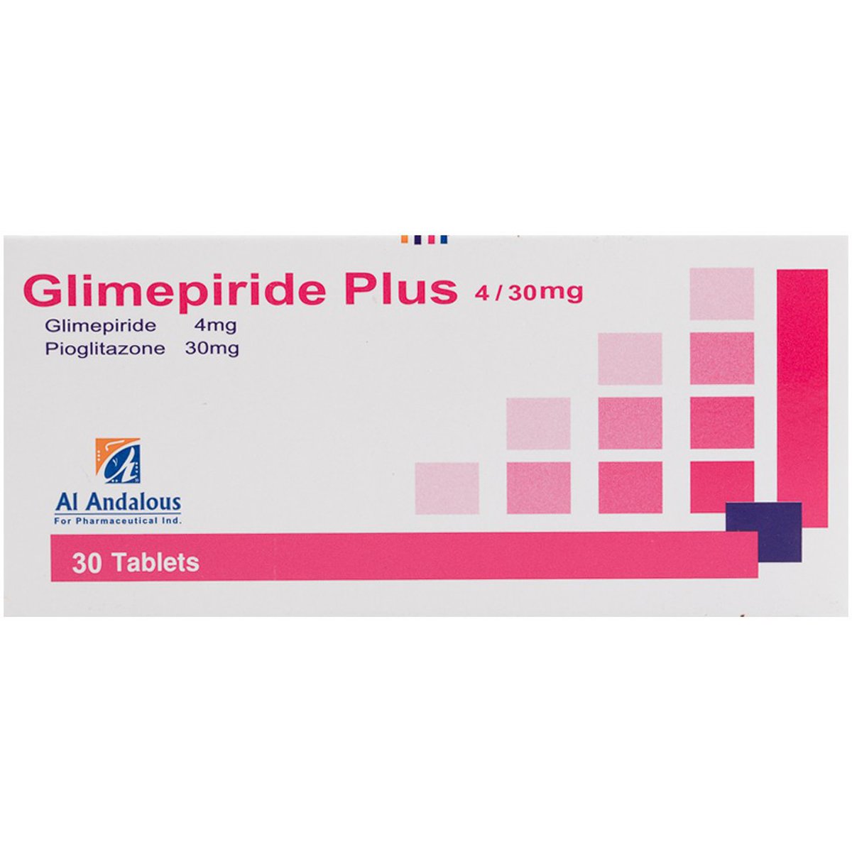 Glimepiride Plus 4/30mg 30Scored Tab