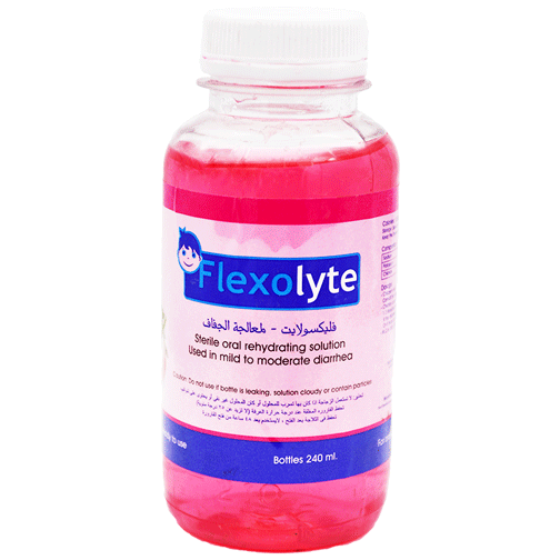 FlexoLyte Sterile Oral Rehydration Solution Strawberry Flavor Syrup 240ml