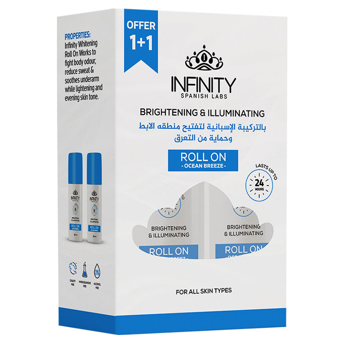 Infinity Ocean Breeze Deodorant Roll On 2X80ml (Offer Pack)