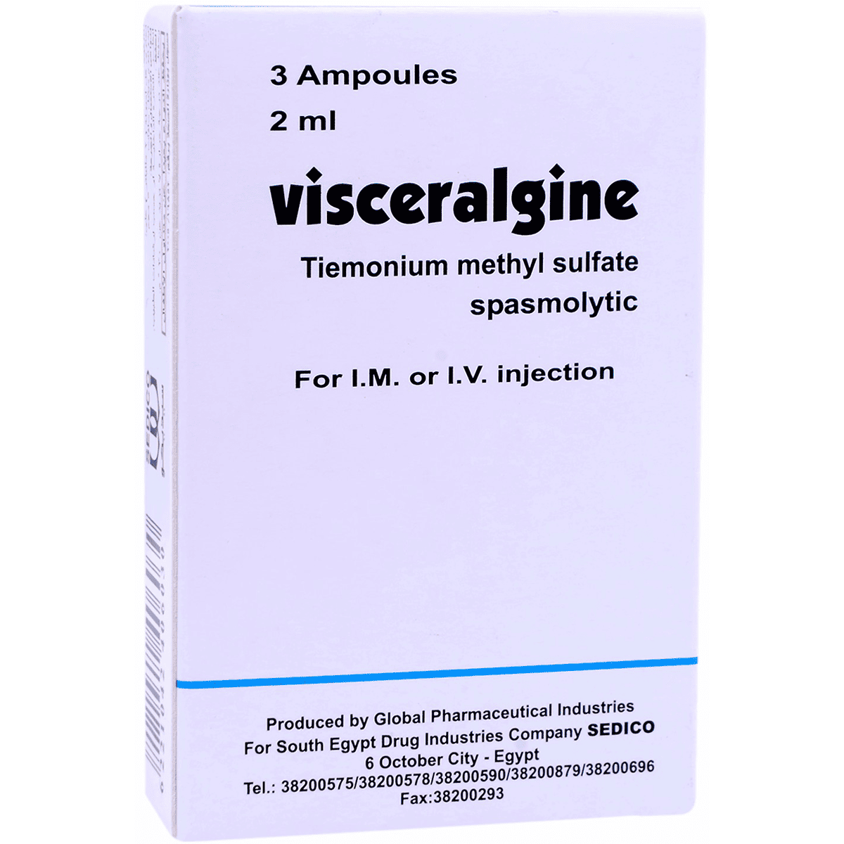 Visceralgine 5Mg/2ml 3 Ampoules