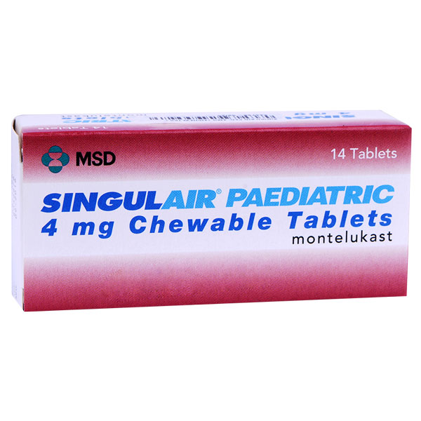 Singulair Pediatric 4mg 14 Chewable Tablets